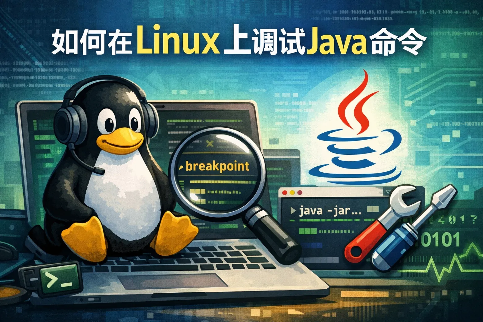 如何在linux上调试java命令