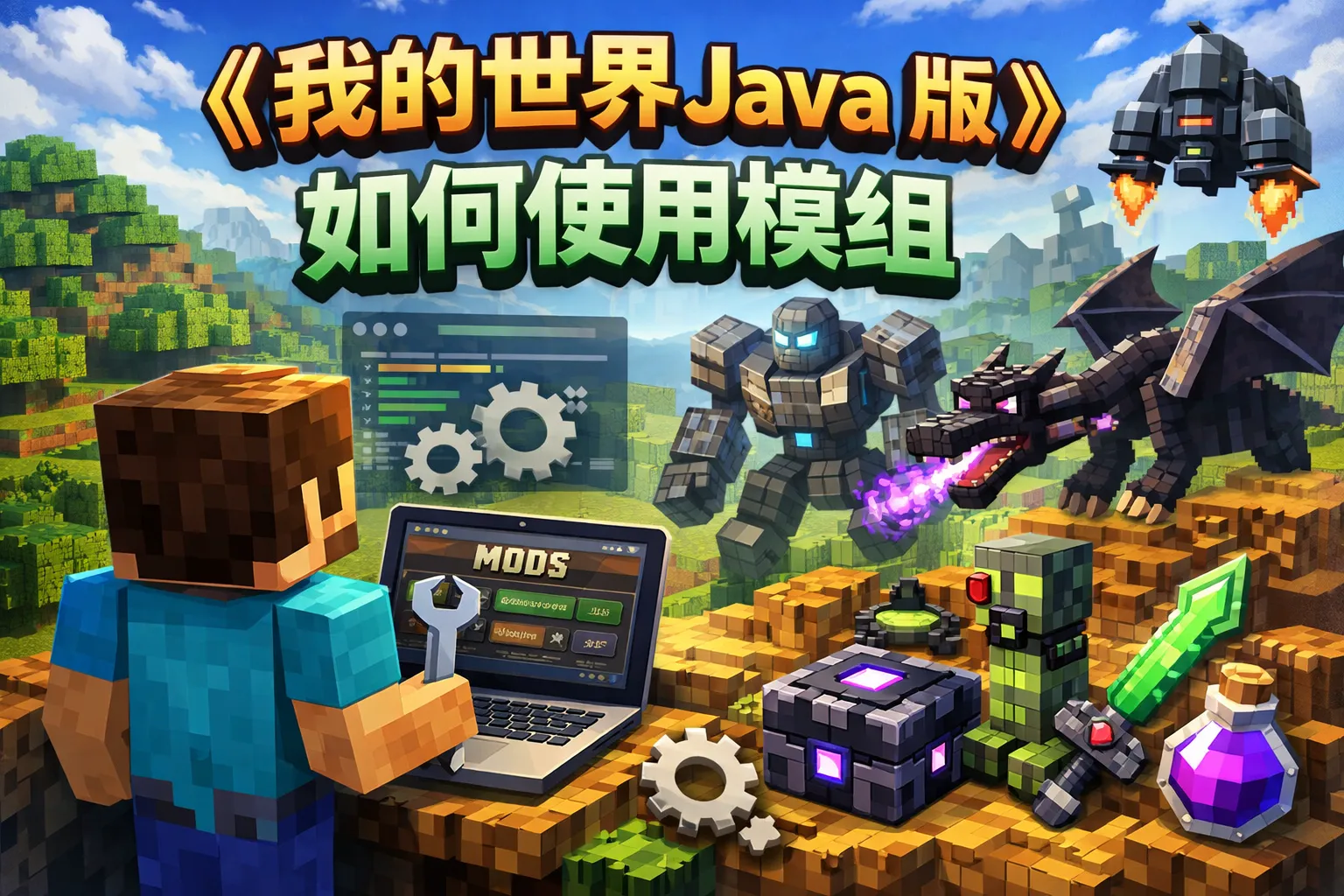 我的世界java如何使用模组