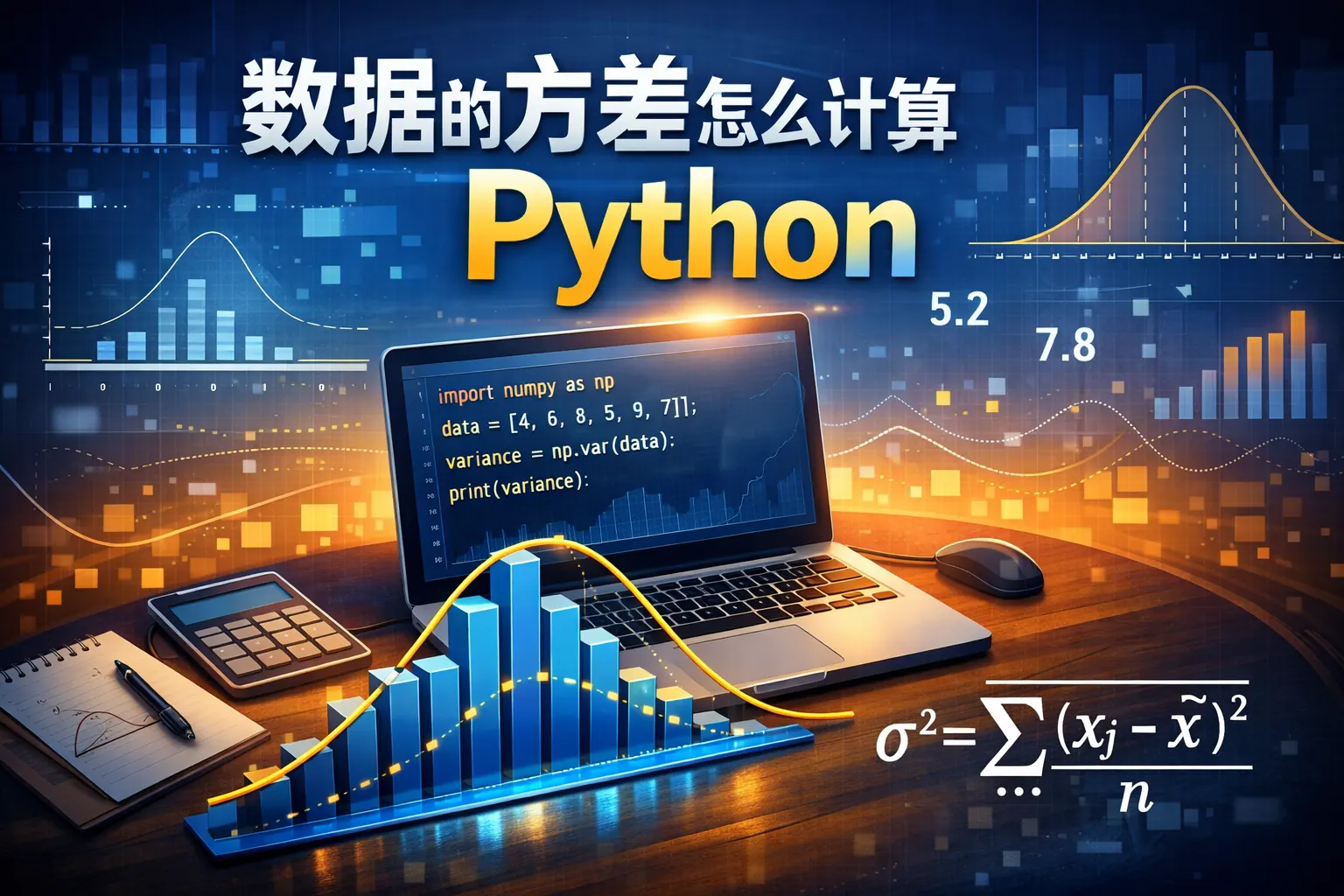 数据的方差怎么计算python