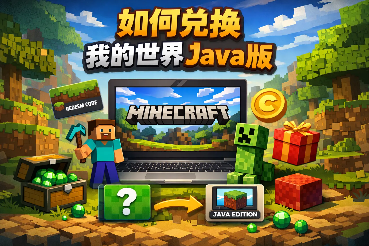 如何兑换我的世界java版