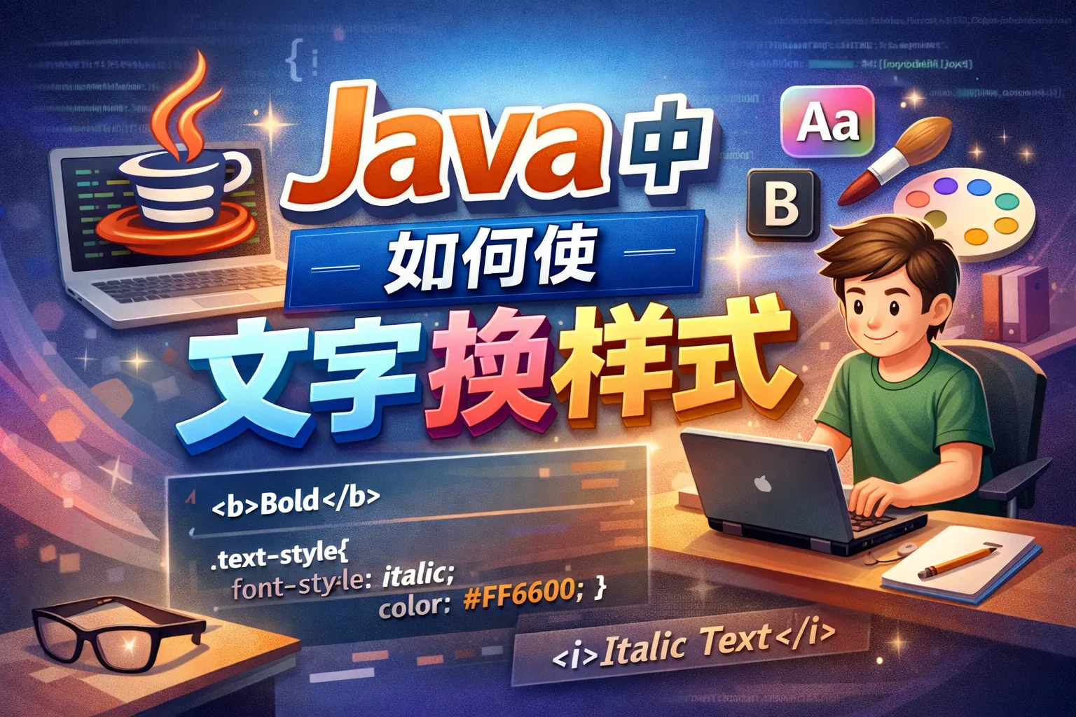 java中如何使文字换样式