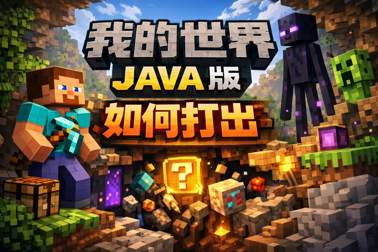 我的世界java 版如何打出