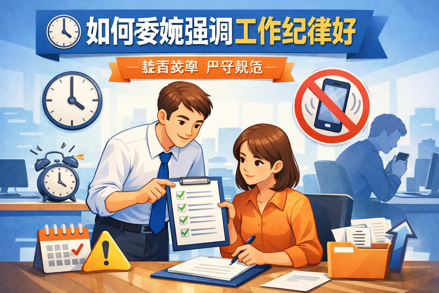 如何委婉强调工作纪律好