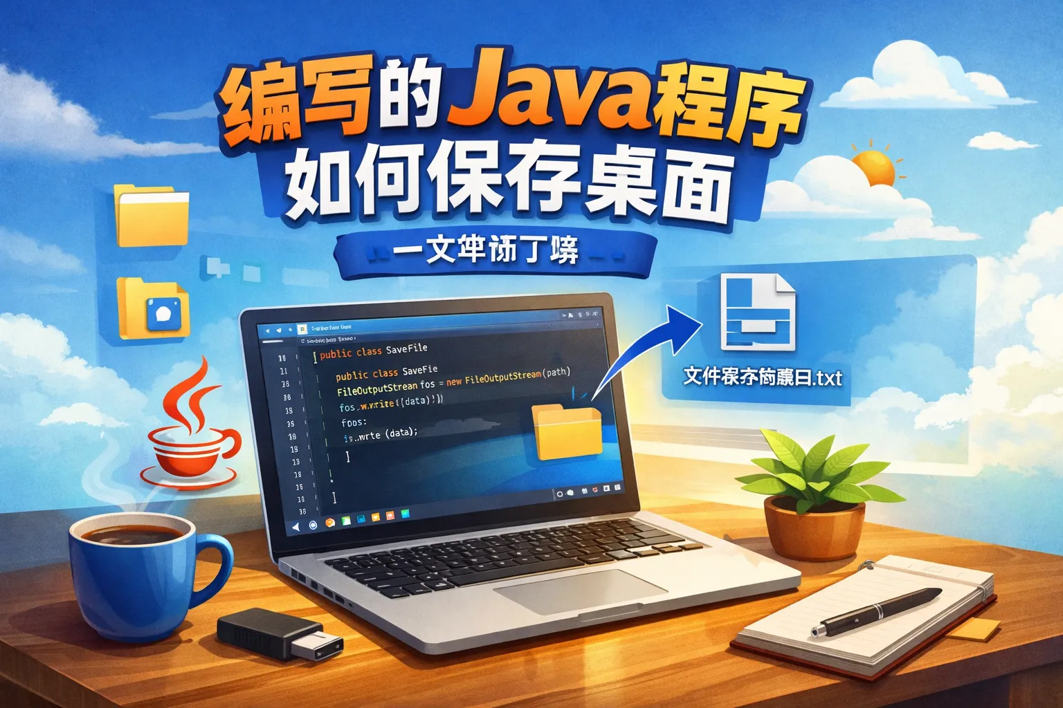 编写的java程序如何保存桌面