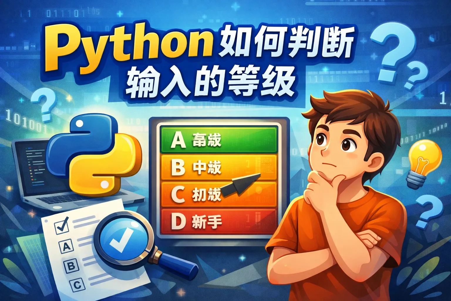 python如何判断输入的等级
