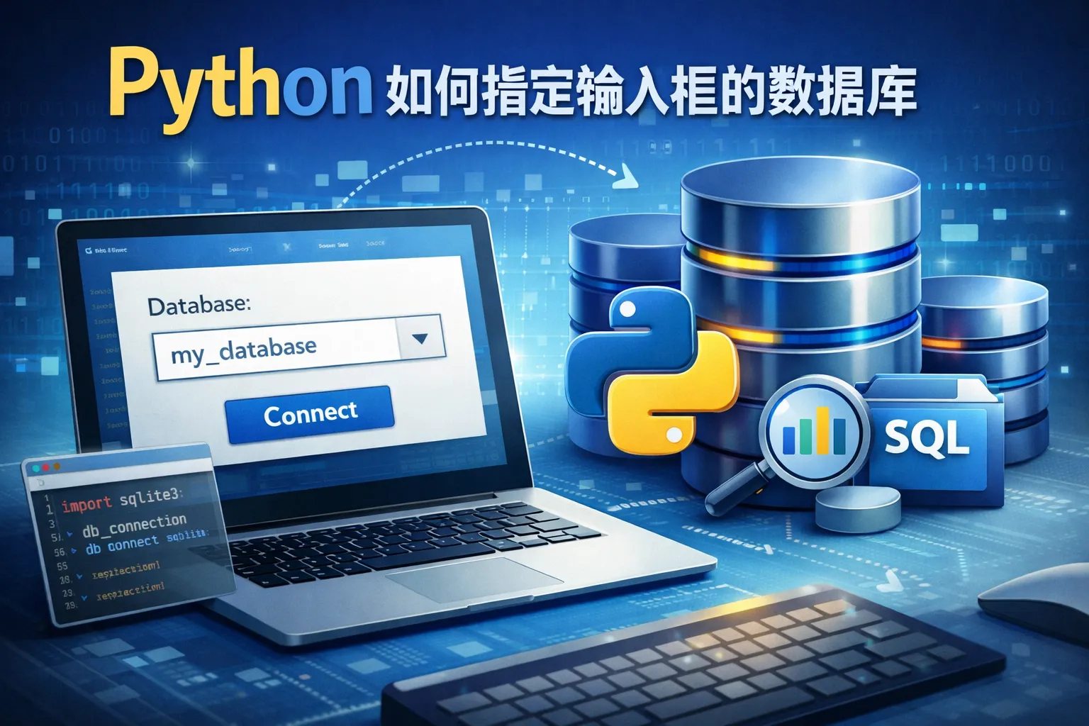 python如何指定输入框的数据库