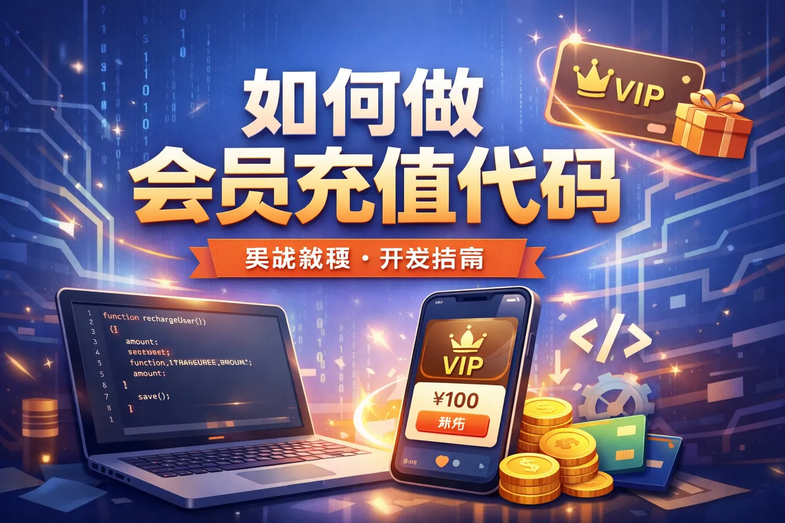 如何做会员充值代码