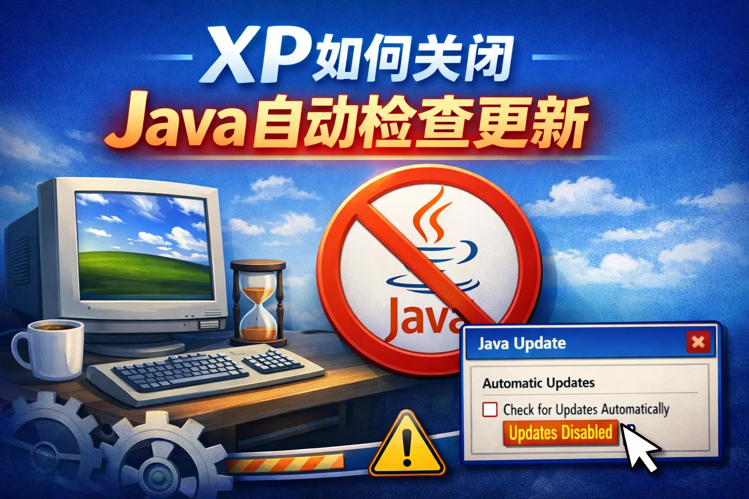 XP如何关闭java自动检查更新