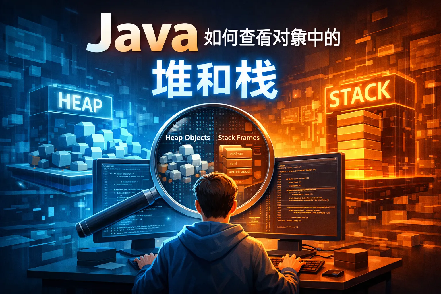 java如何查看对象中的堆和栈