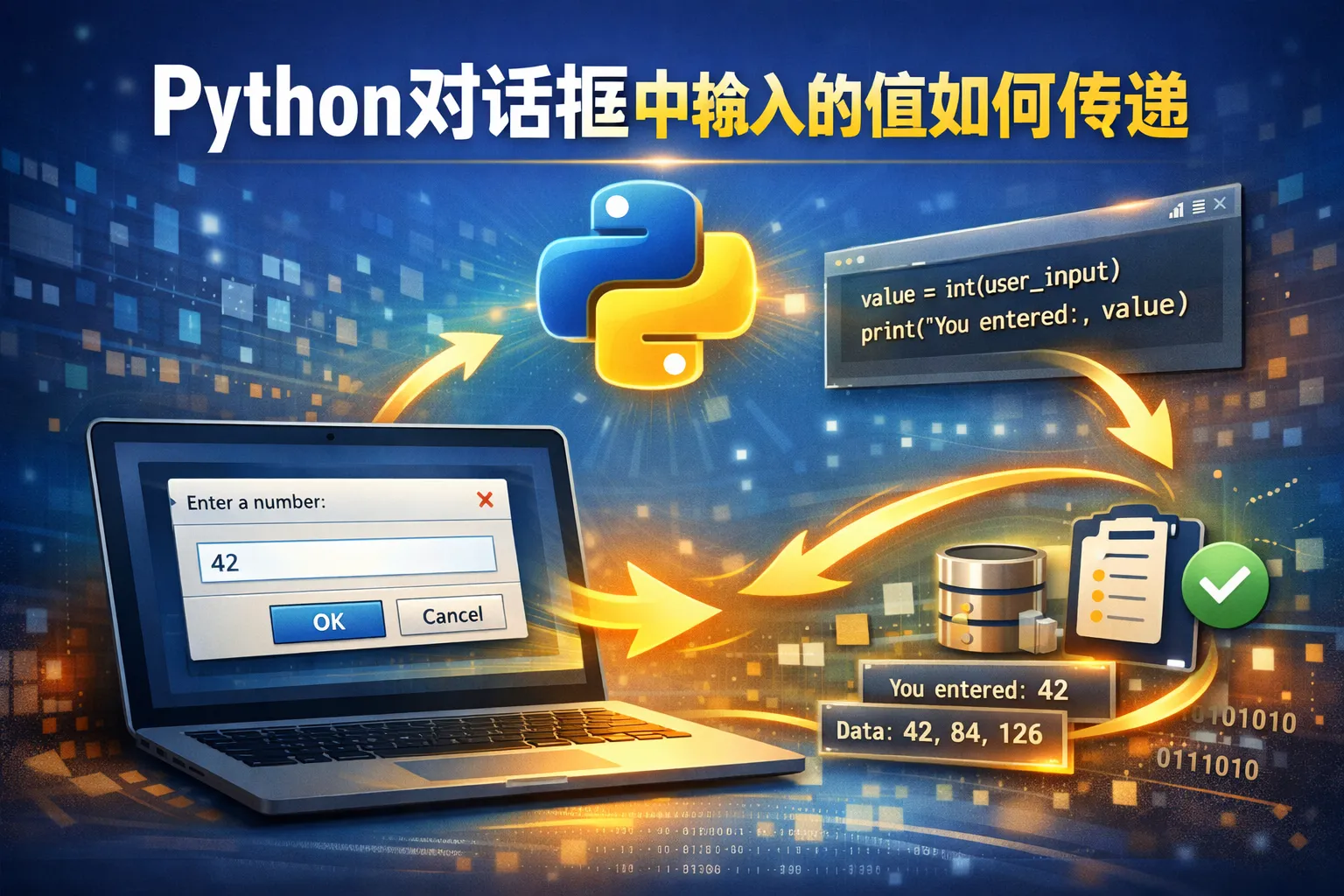 python对话框中输入的值如何传递