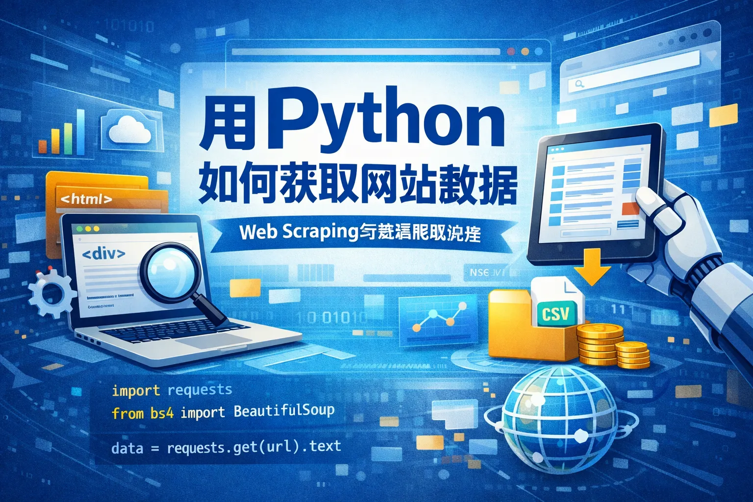 用python如何获取网站数据
