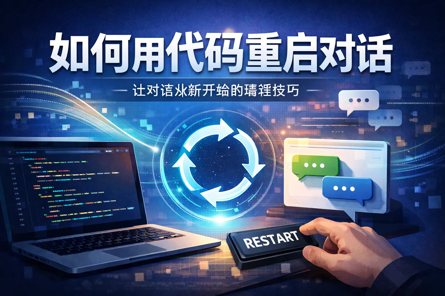 如何用代码重启对话