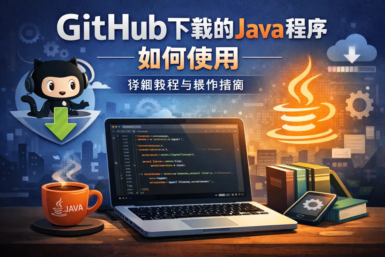 github下载的java程序如何使用