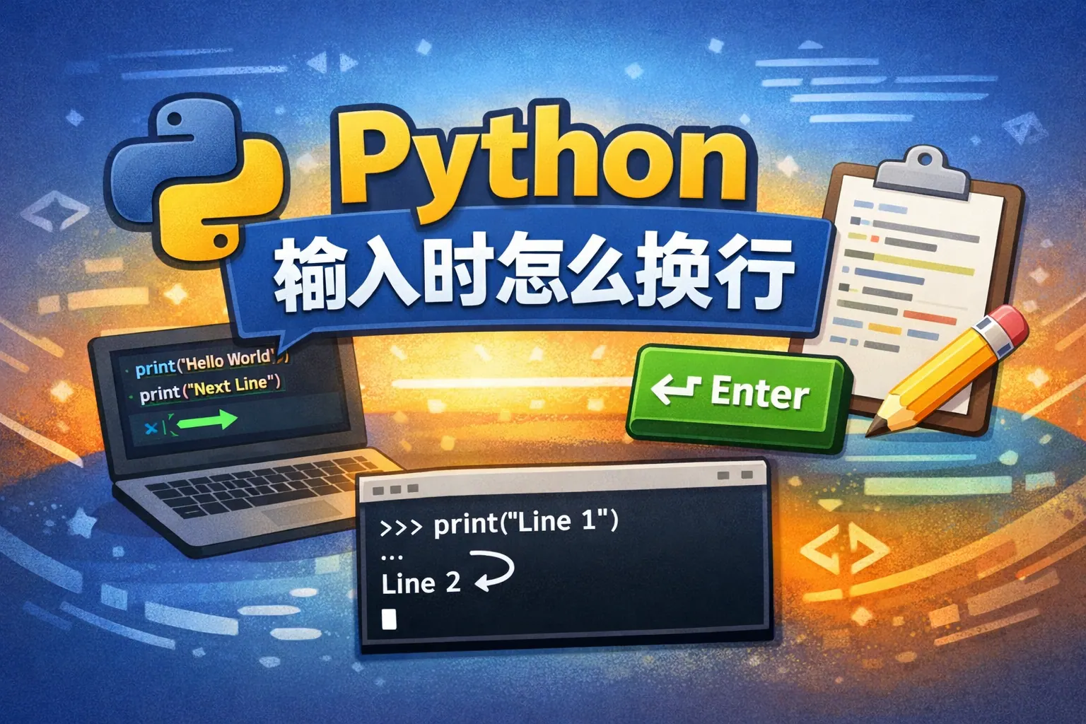python输入时怎么换行