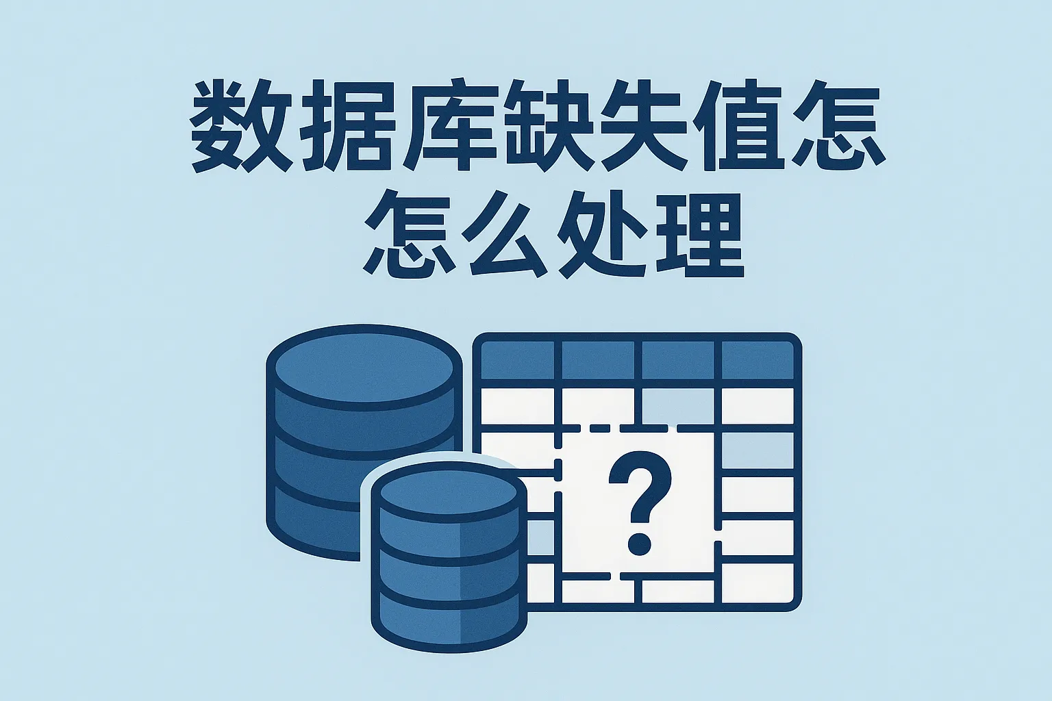 数据库缺失值怎么处理