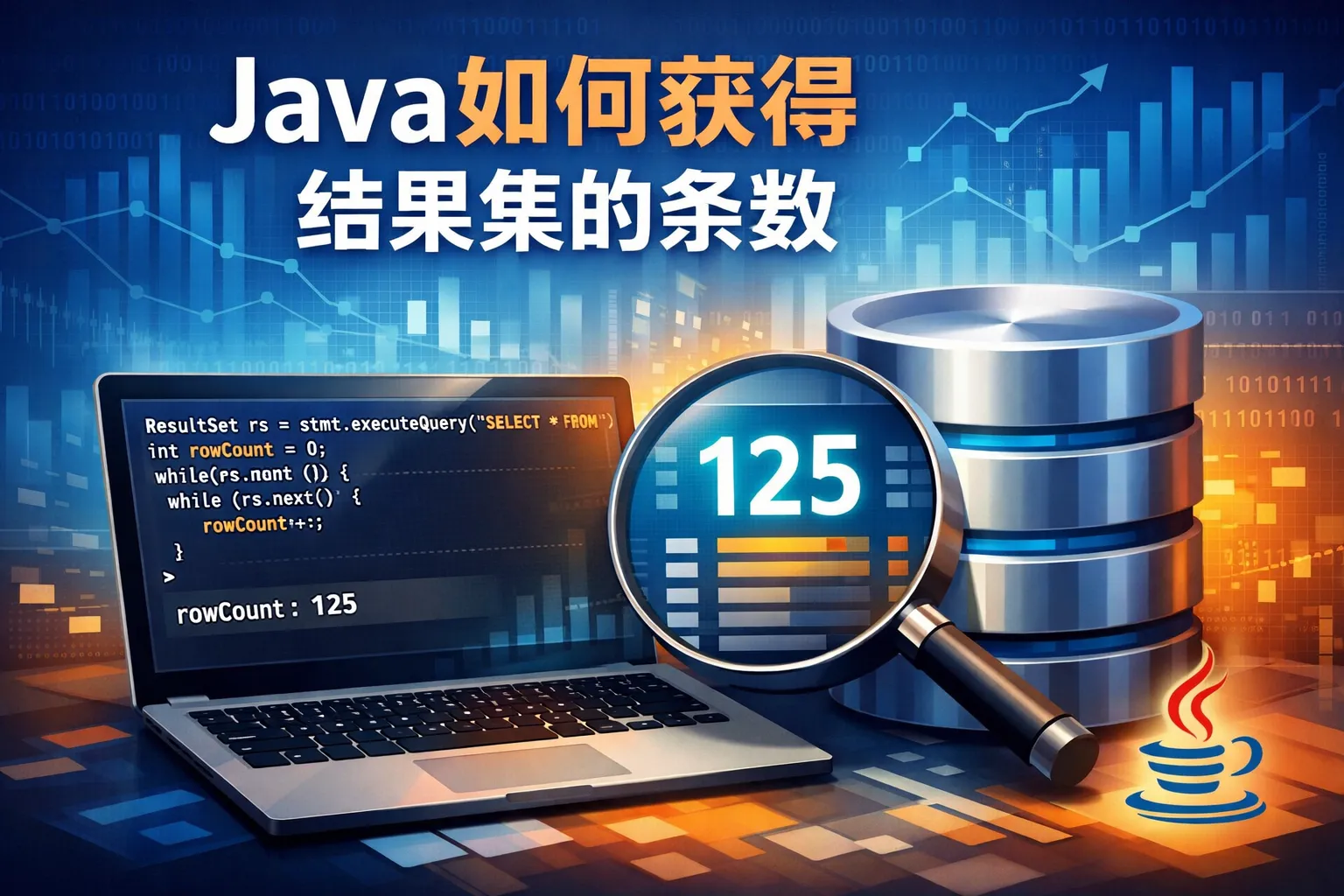 java如何获得结果集的条数