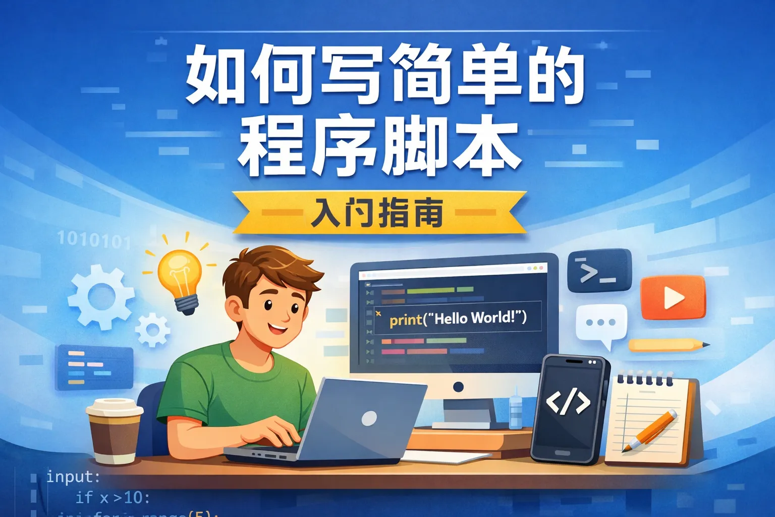 如何写简单的程序脚本