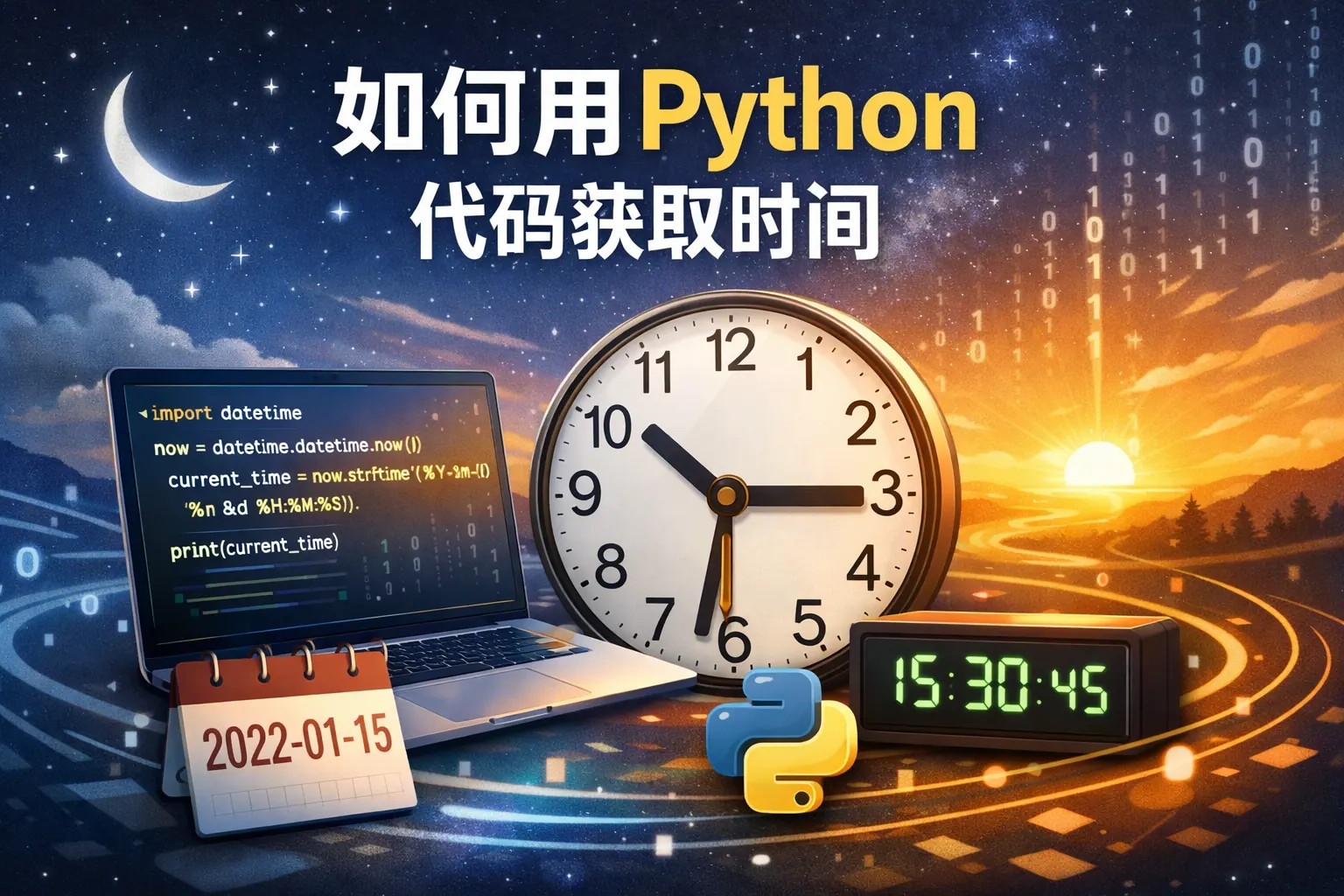 如何用Python代码获取时间