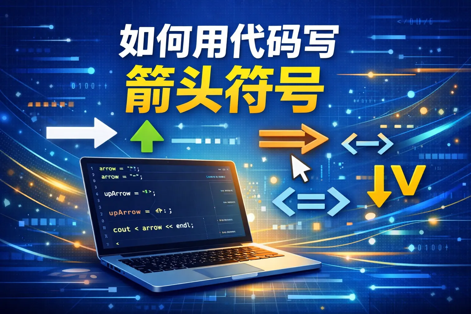 如何用代码写箭头符号