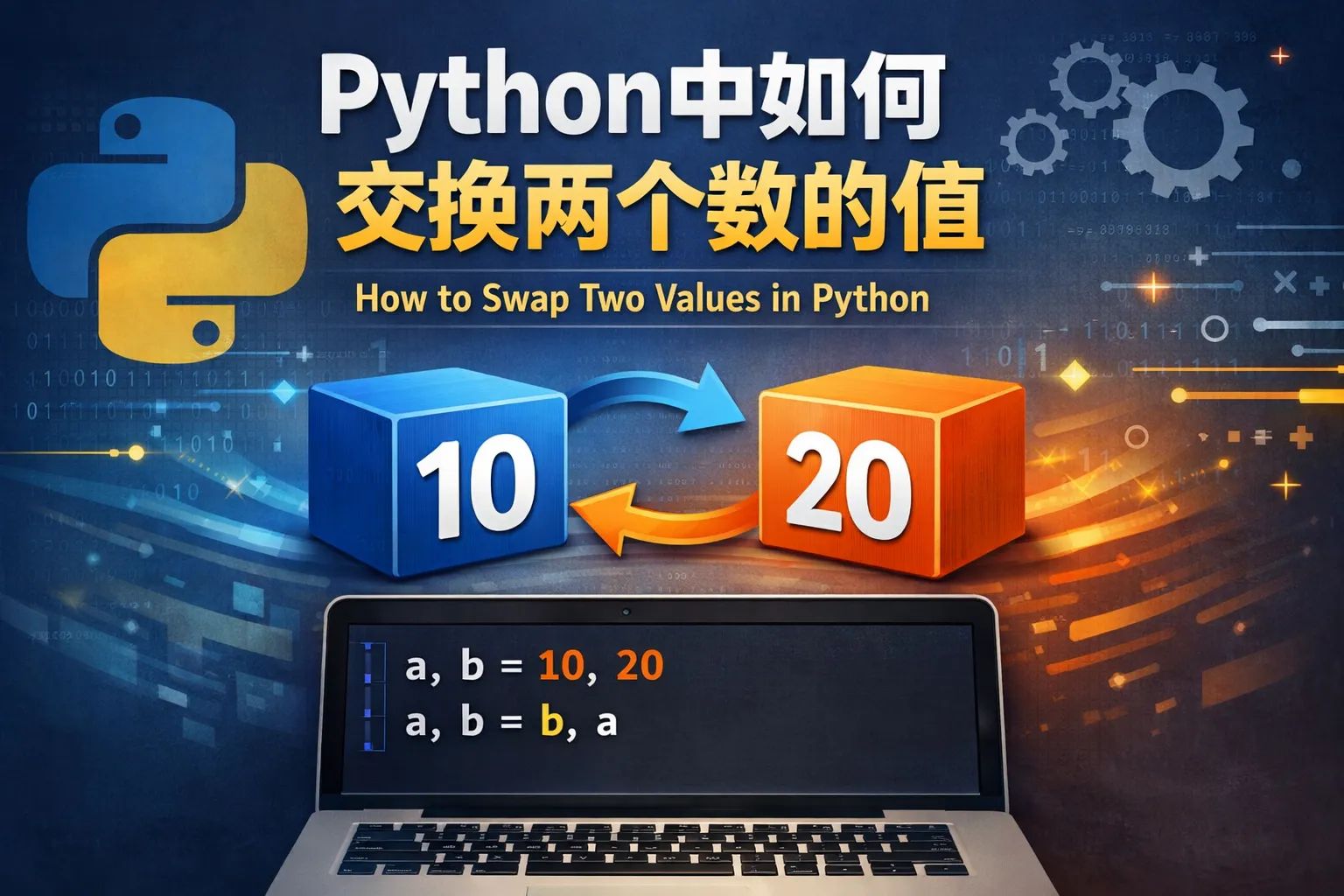 python中如何交换两个数的值