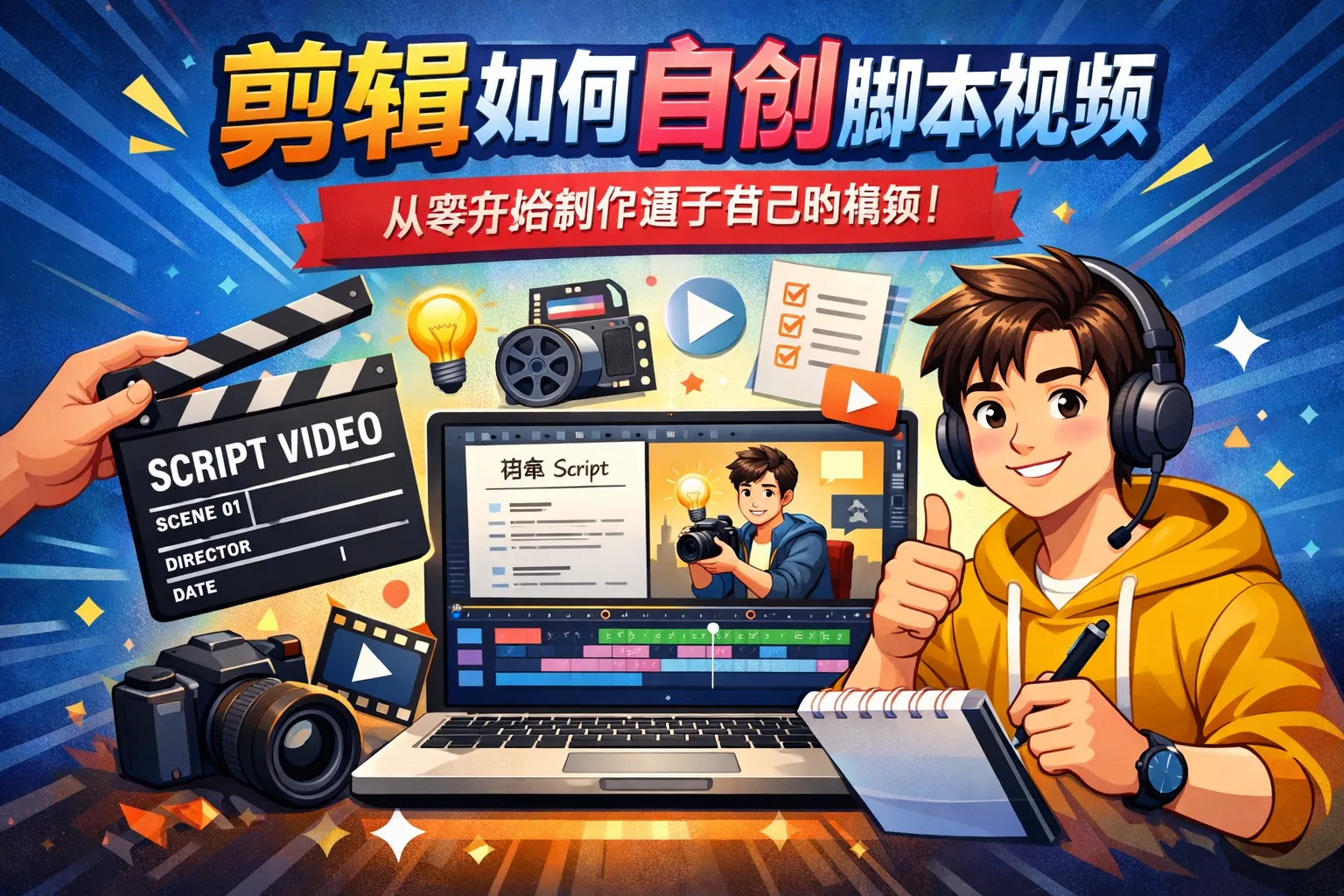 剪辑如何自创脚本视频