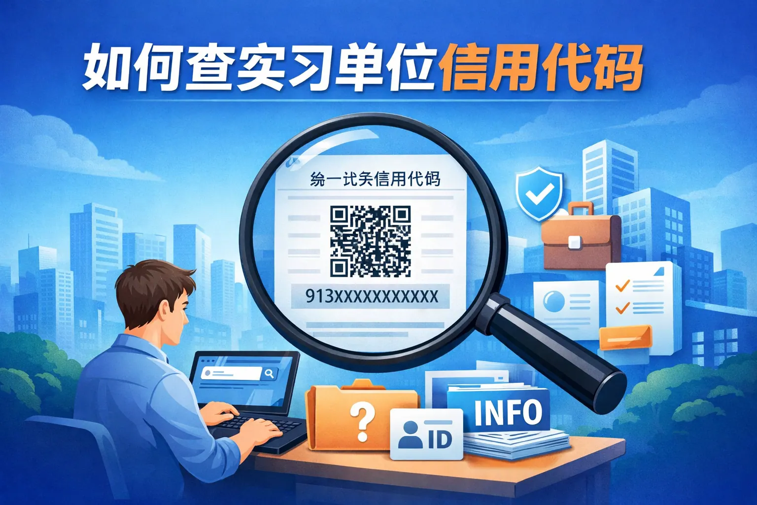 如何查实习单位信用代码