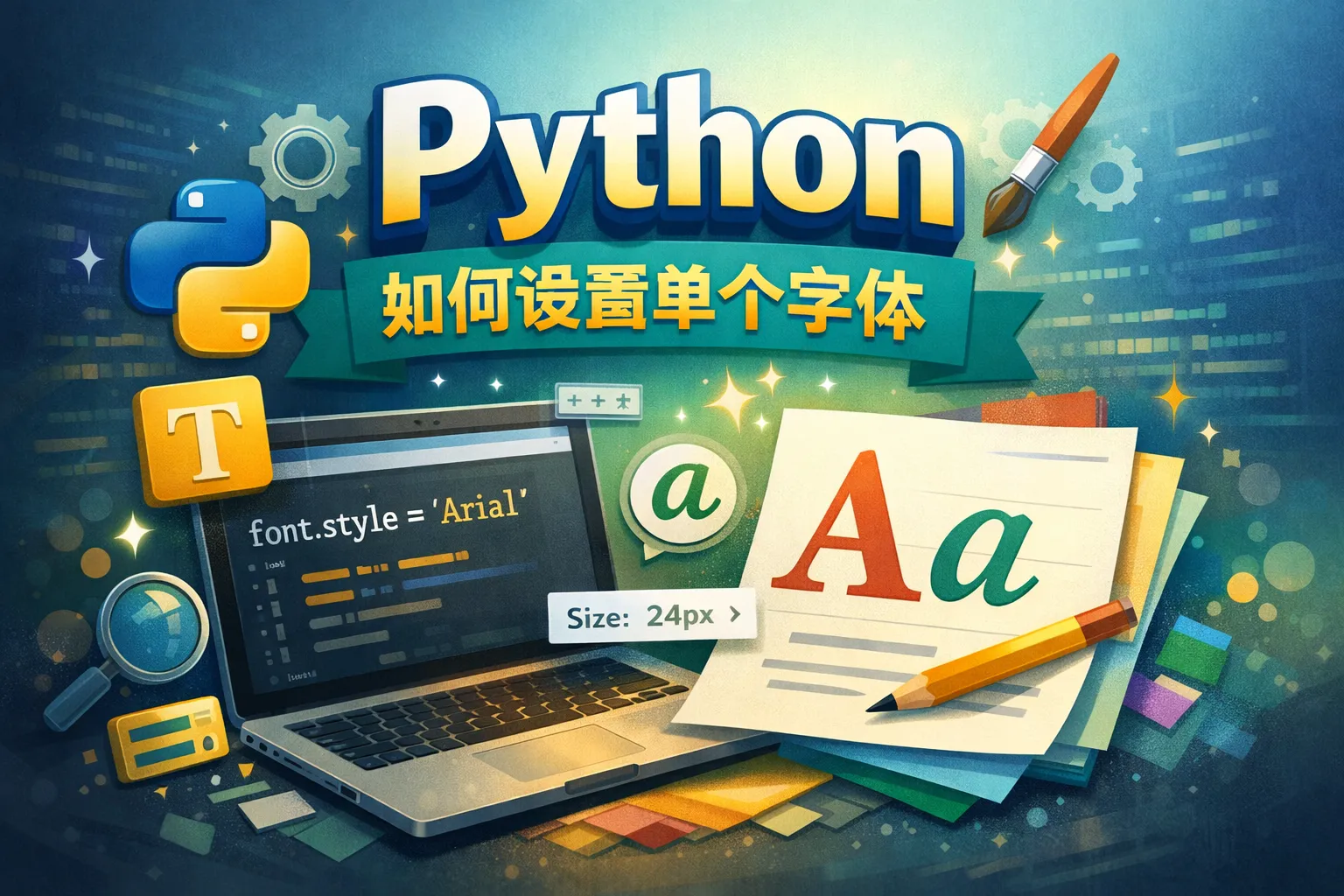 python如何设置单个字体