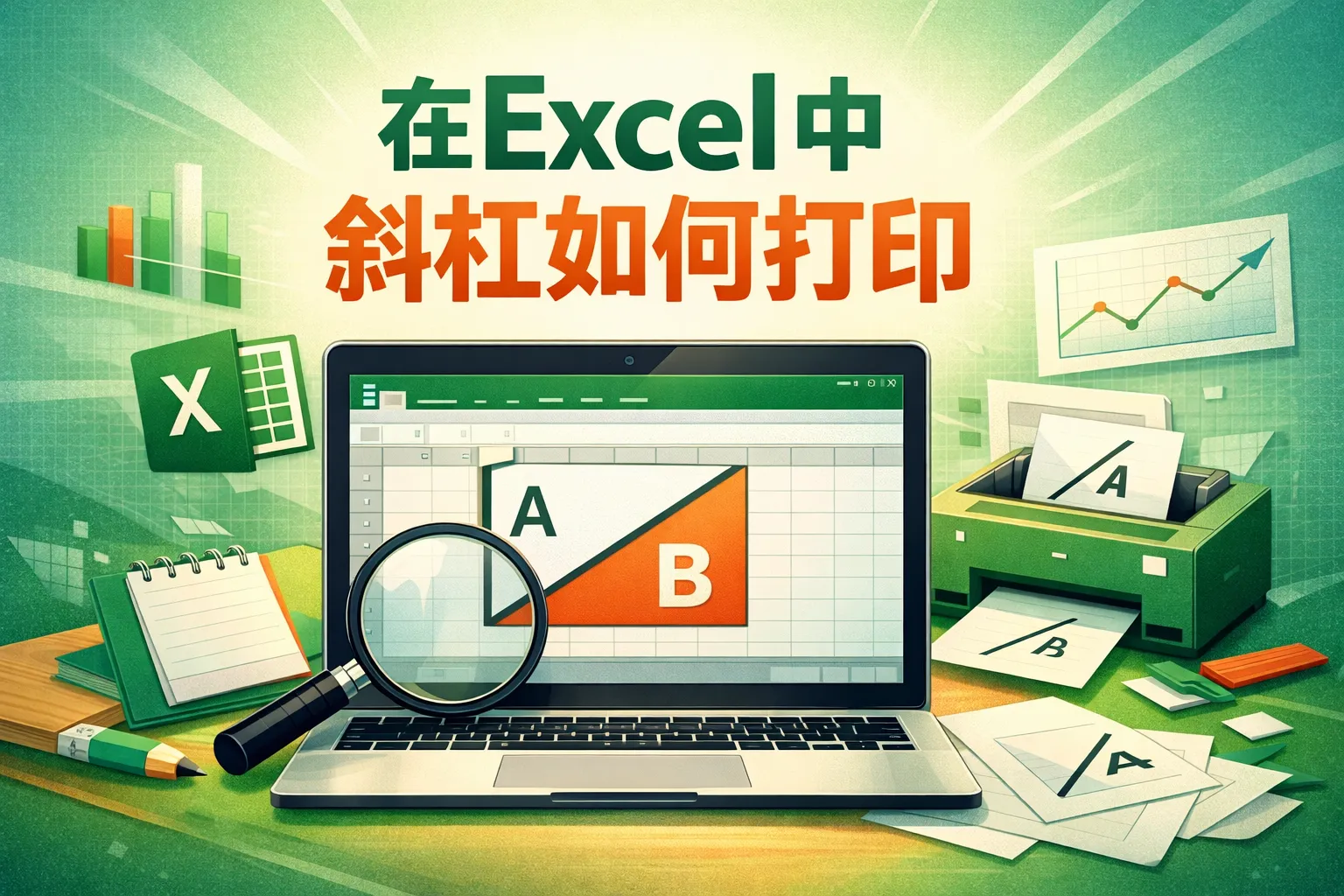 在excel中斜杠如何打印
