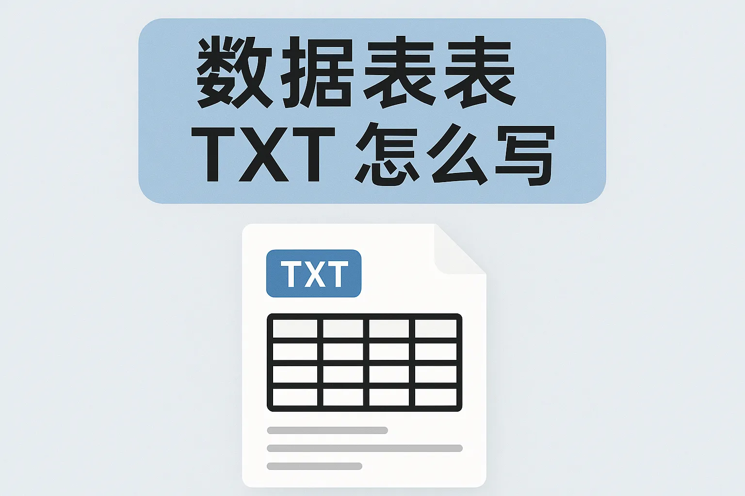数据库表txt怎么写
