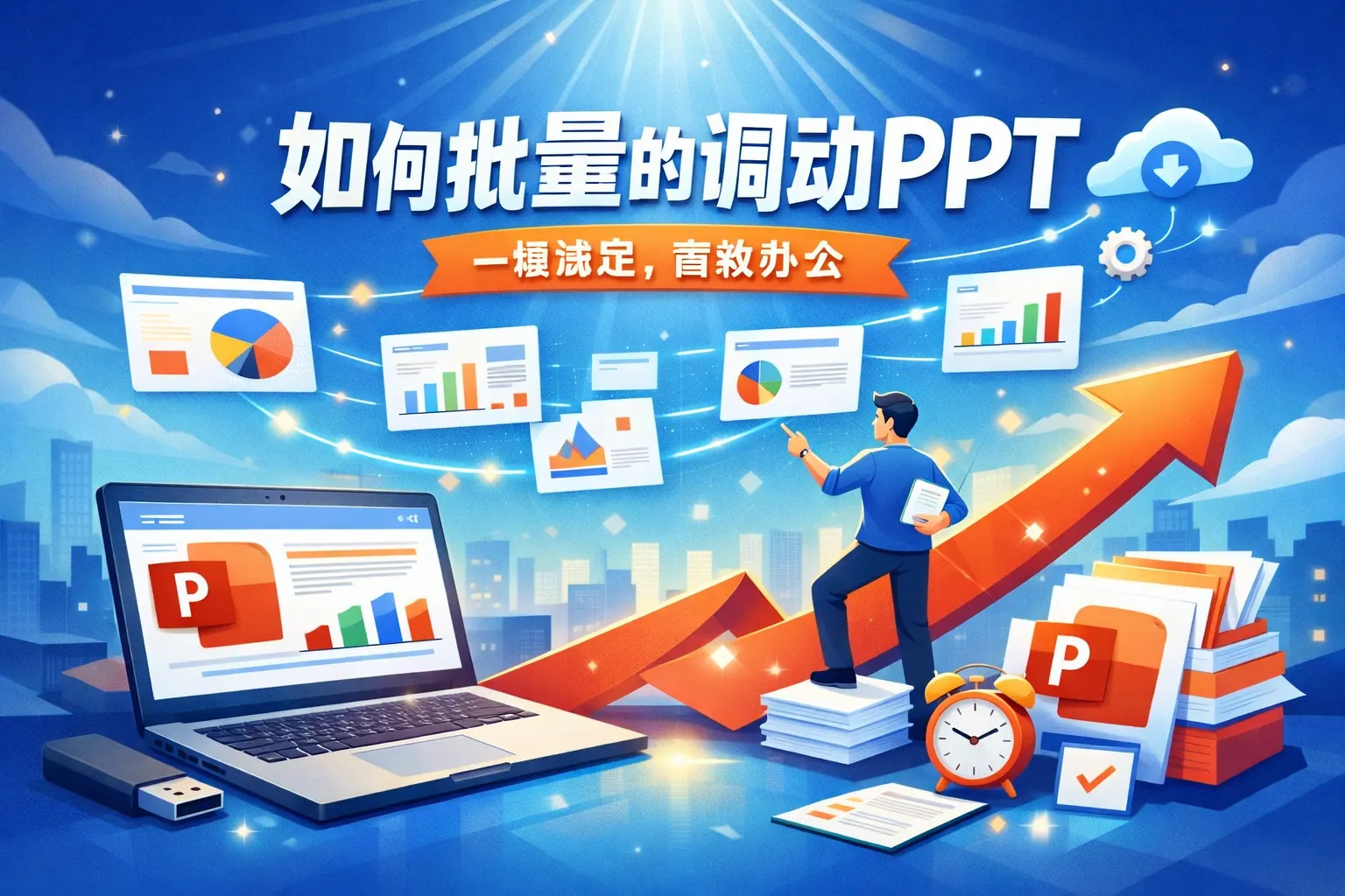 如何批量的调动ppt