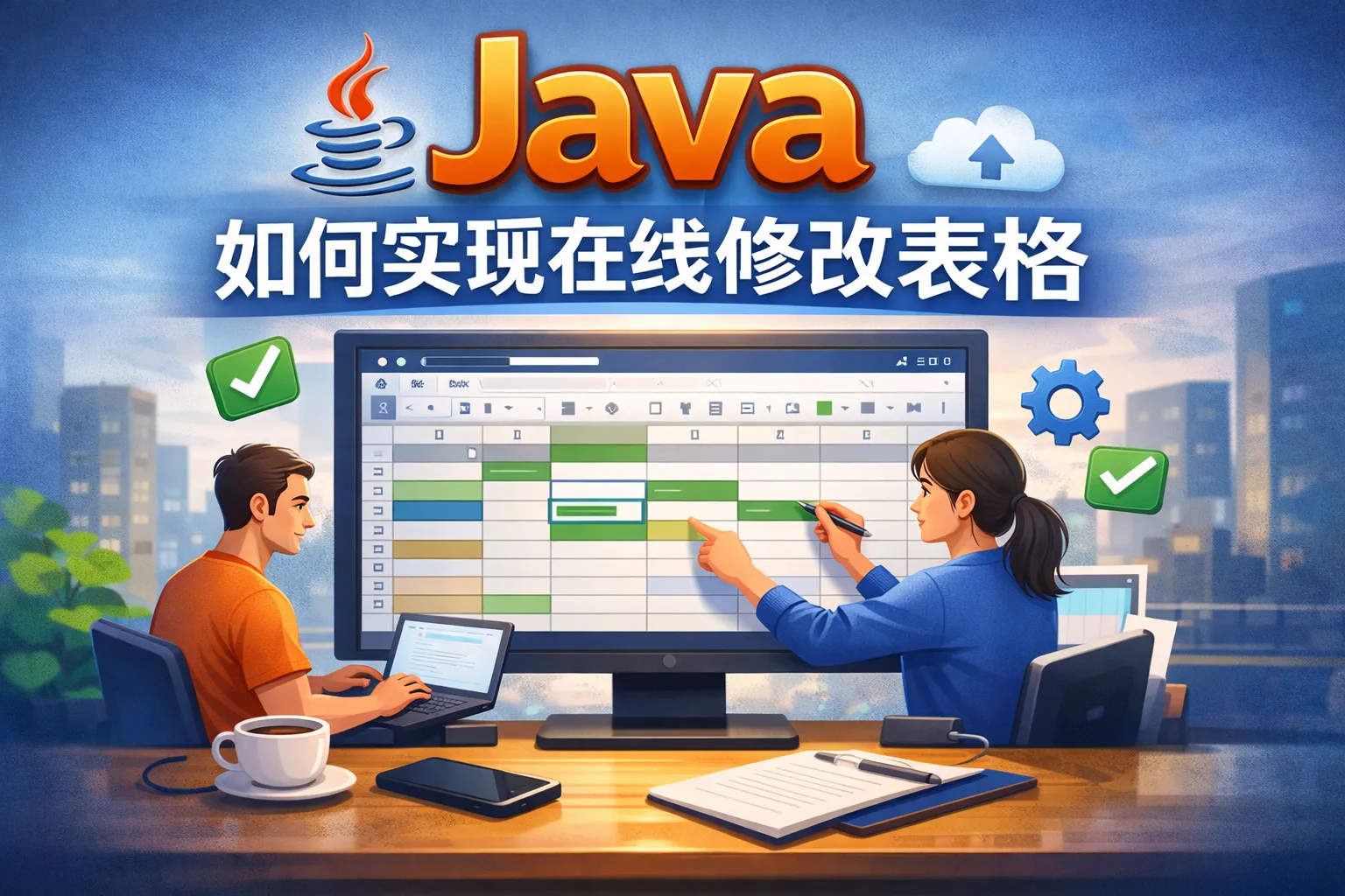 java如何实现在线修改表格