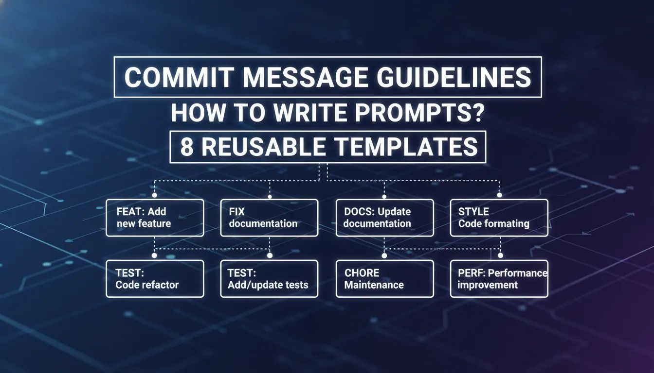 Commit message规范如何写提示词？8个可复用模板