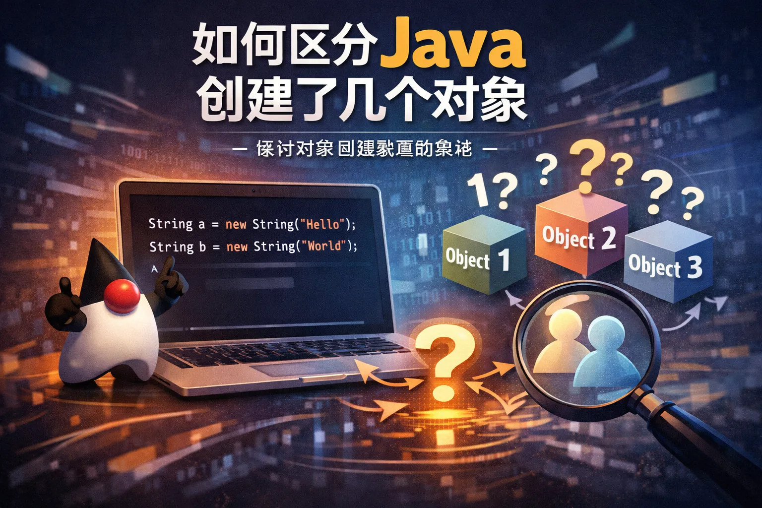 如何区分java创建了几个对象