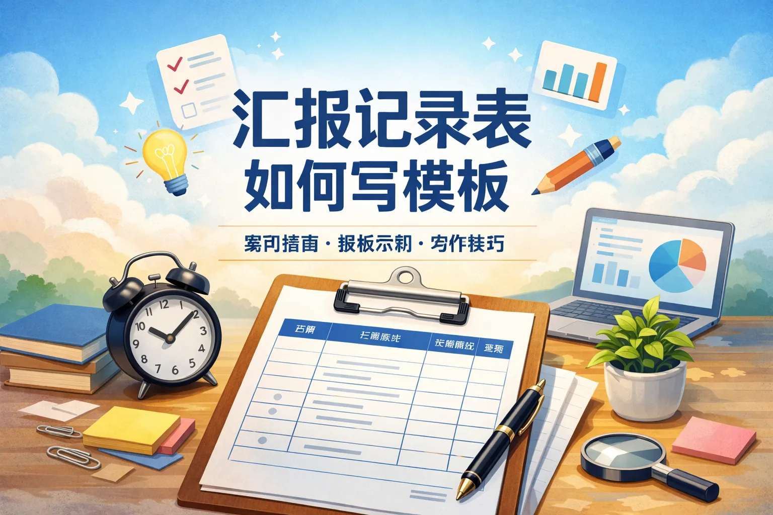 汇报记录表如何写模板