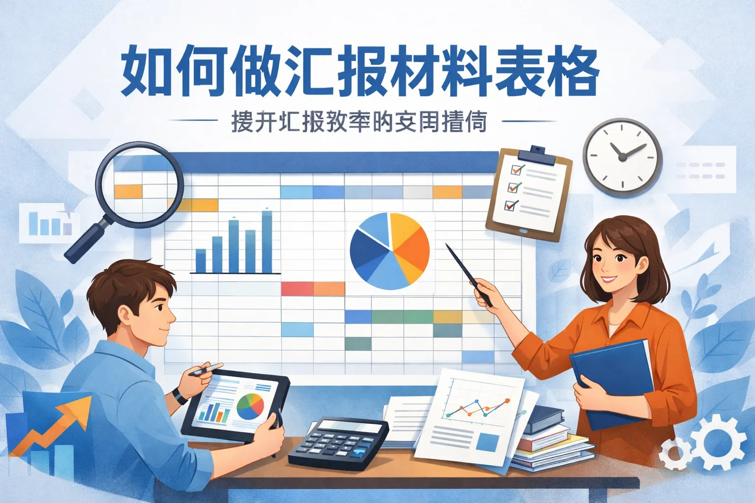 如何做汇报材料表格