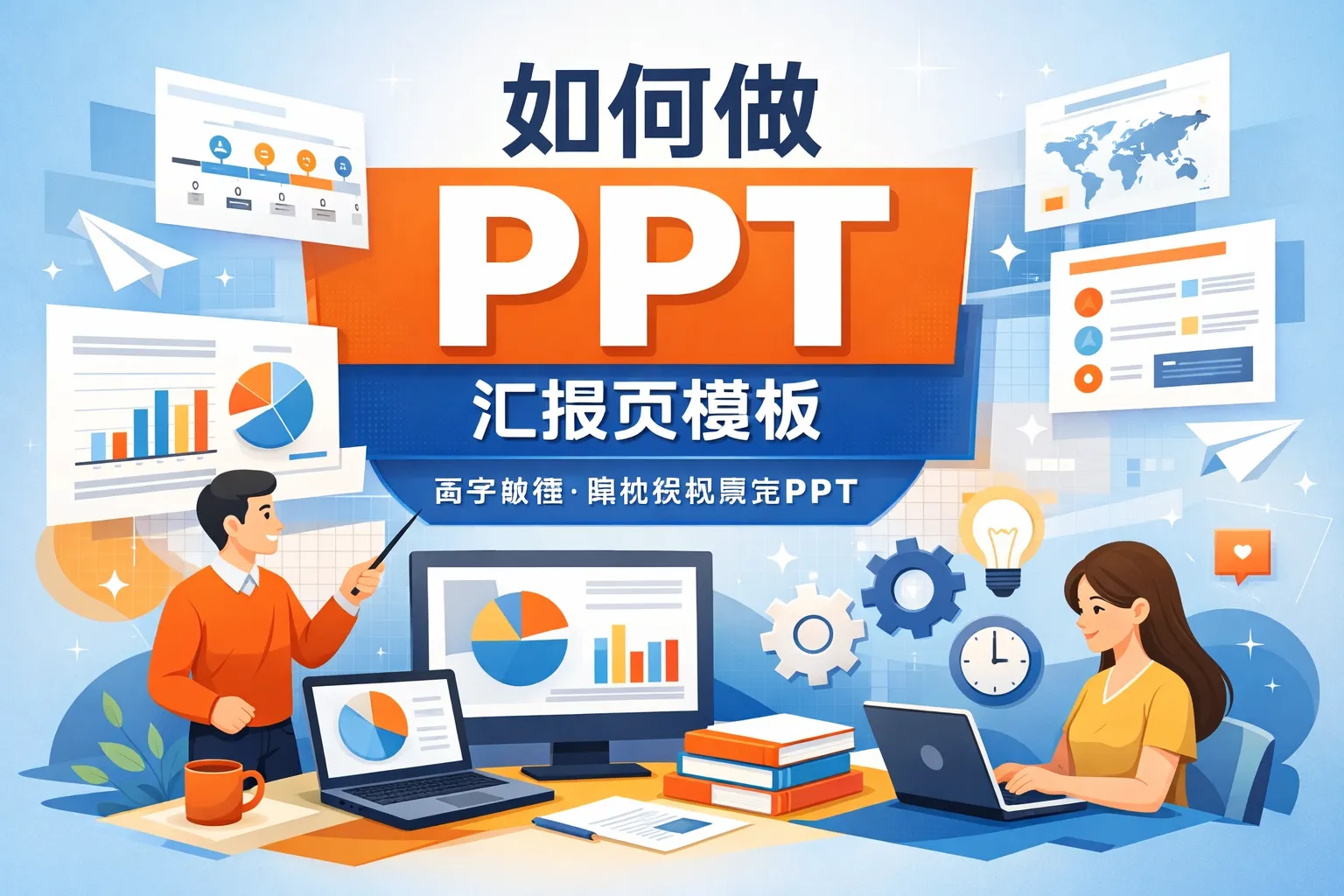 如何做ppt汇报页模板