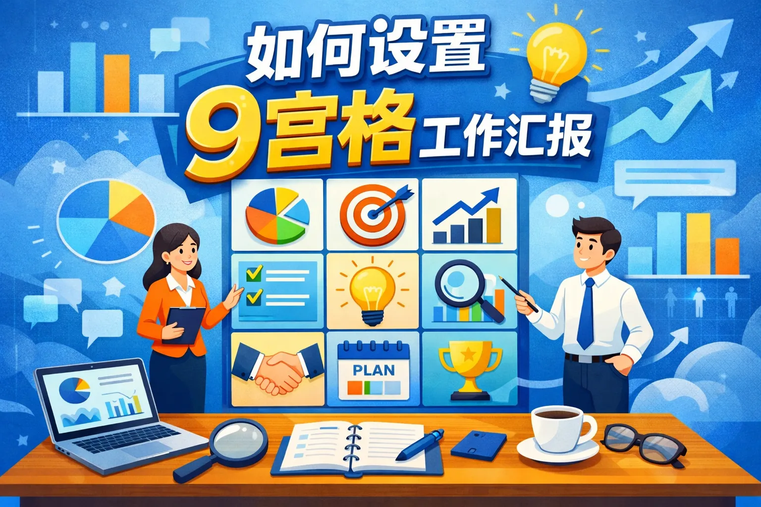 如何设置9宫格工作汇报