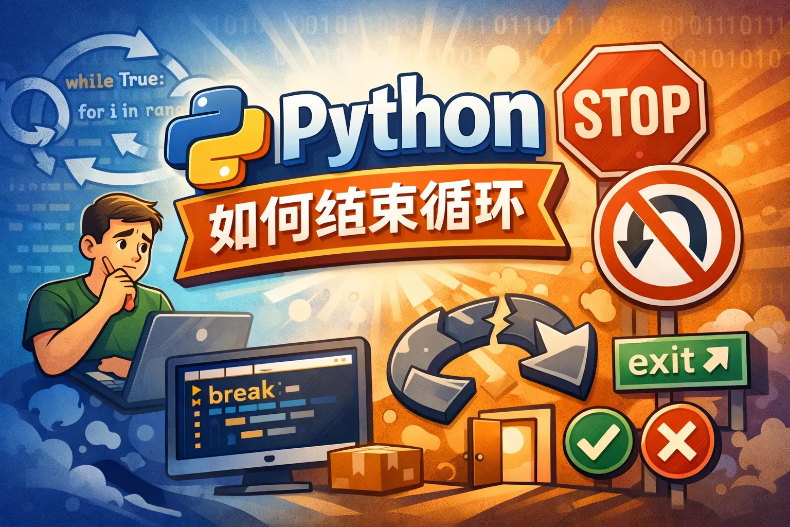 python 如何结束循环