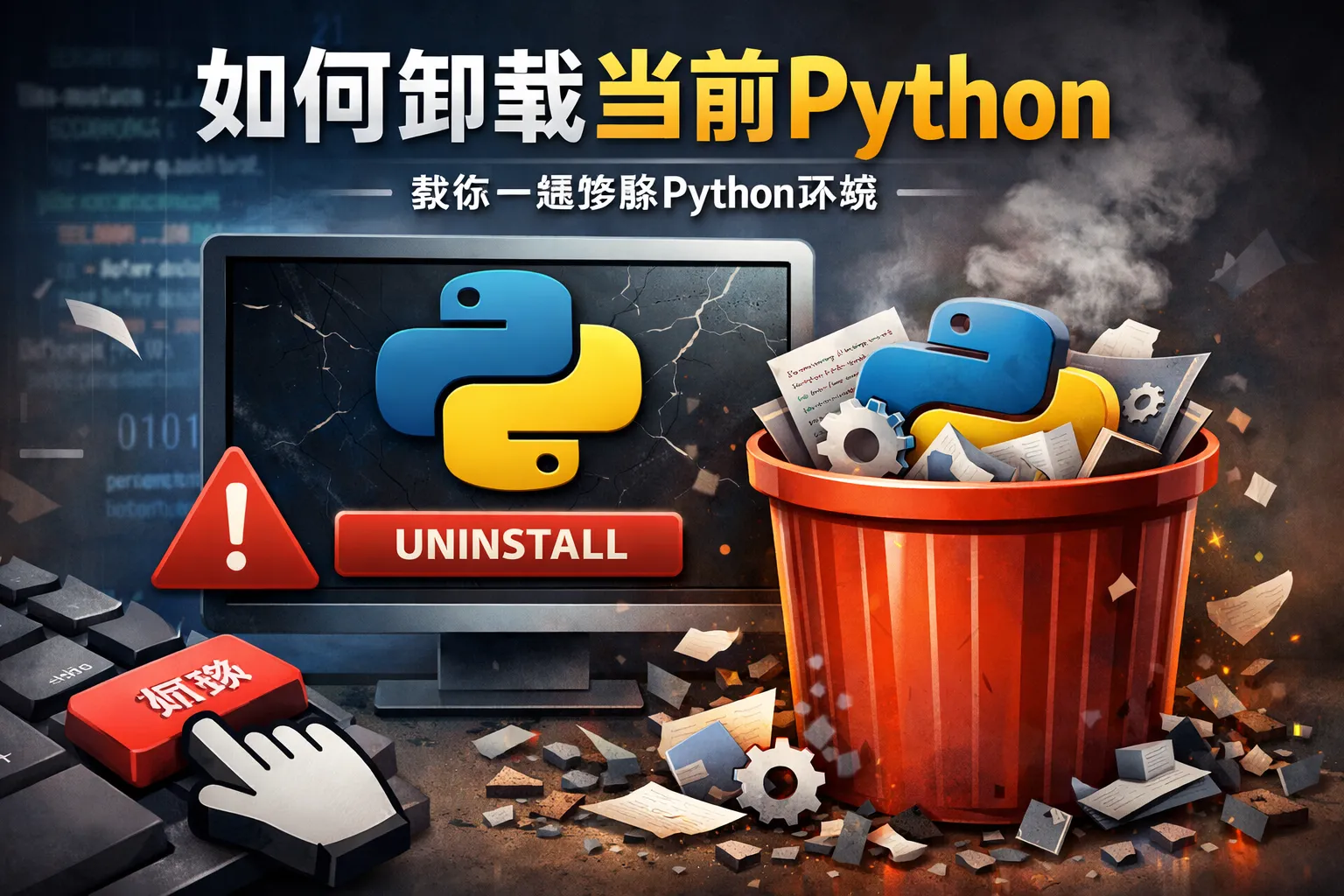 如何卸载当前python