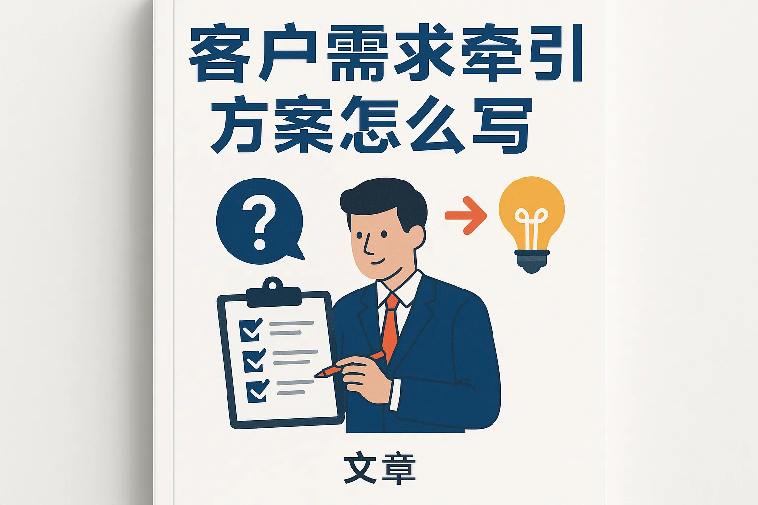 客户需求牵引方案怎么写