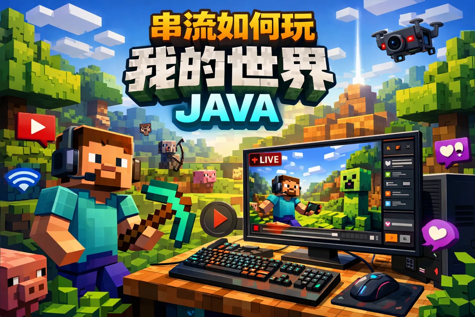 串流如何玩我的世界java