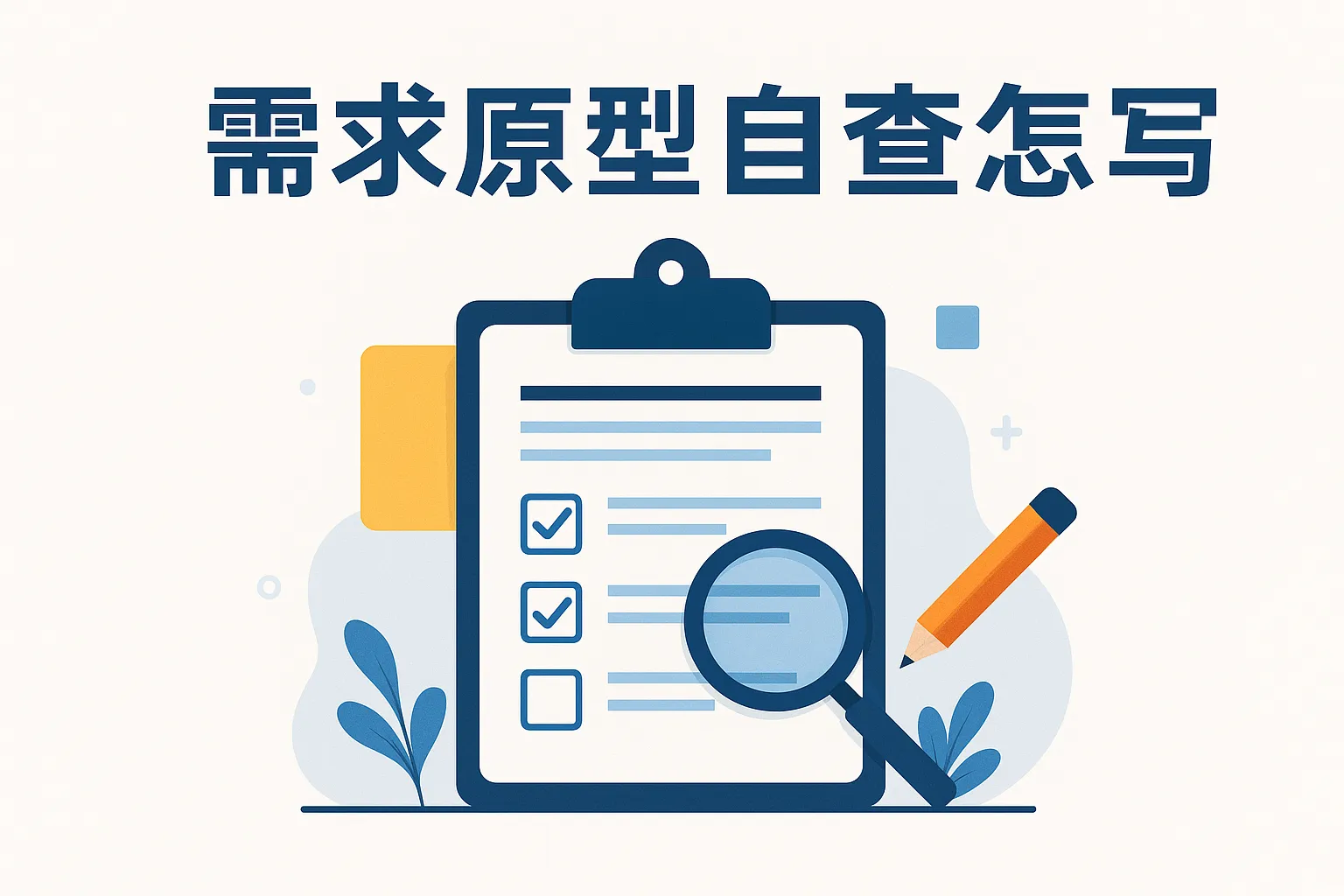 需求原型自查怎么写的