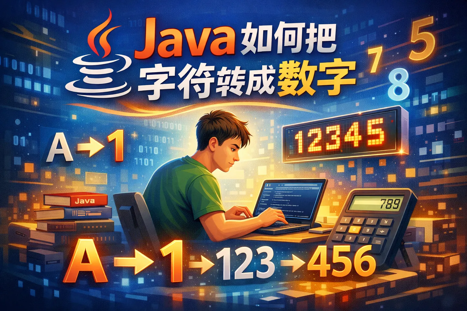 java如何把字符转成数字