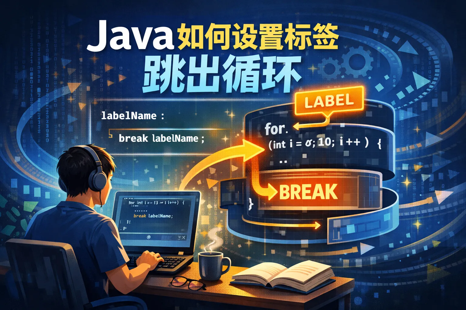 java如何设置标签跳出循环