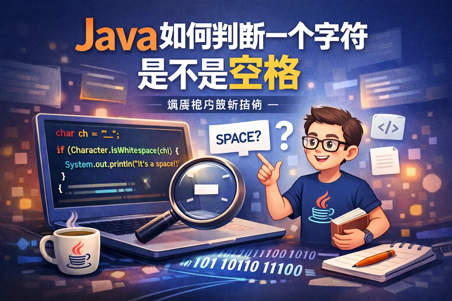 java如何判断一个字符是不是空格