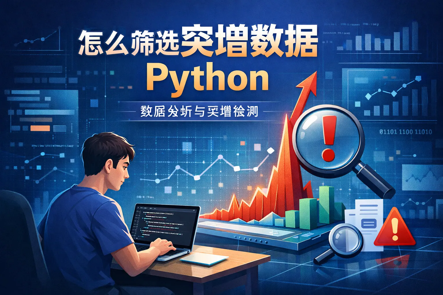 怎么筛选突增数据python