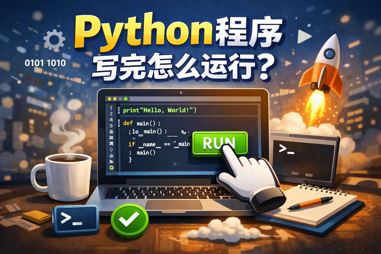 python程序写完怎么运行