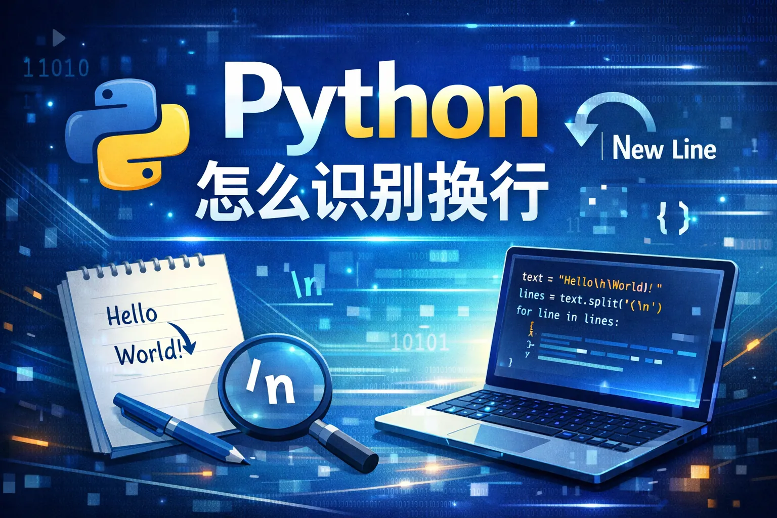 python 怎么识别换行