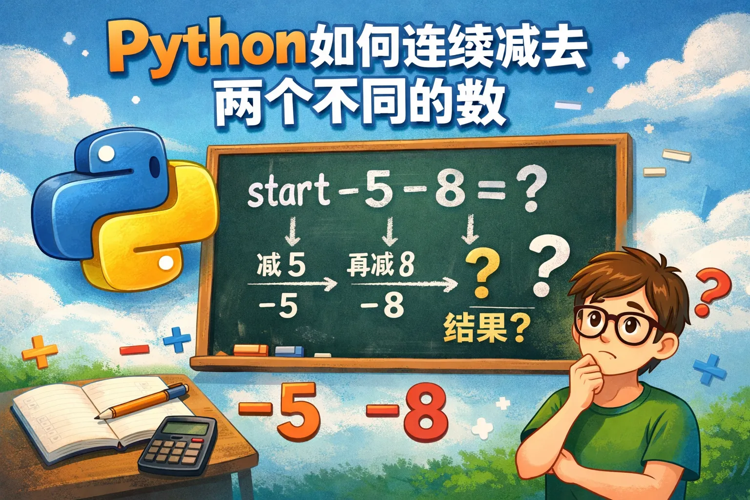 python如何连续减去两个不同的数
