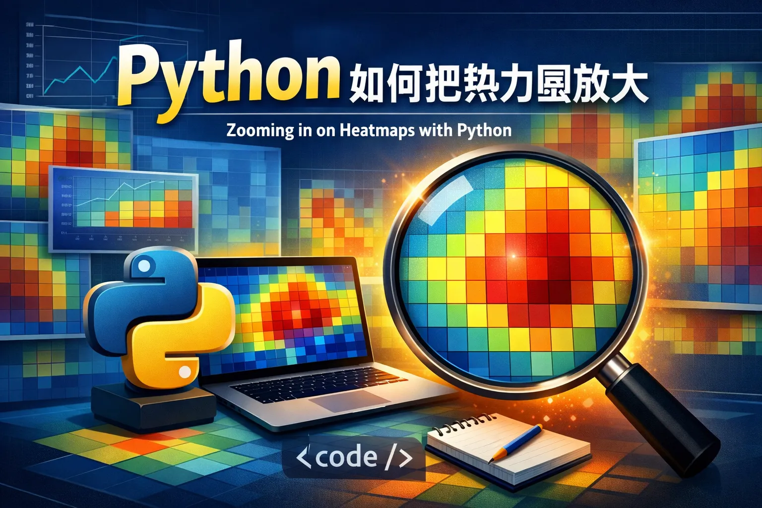 python如何把热力图放大